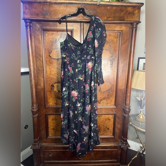EUC AMUR- Pasqualena One-Shoulder Floral-Print Dress. Size 10 - Picture 6 of 14
